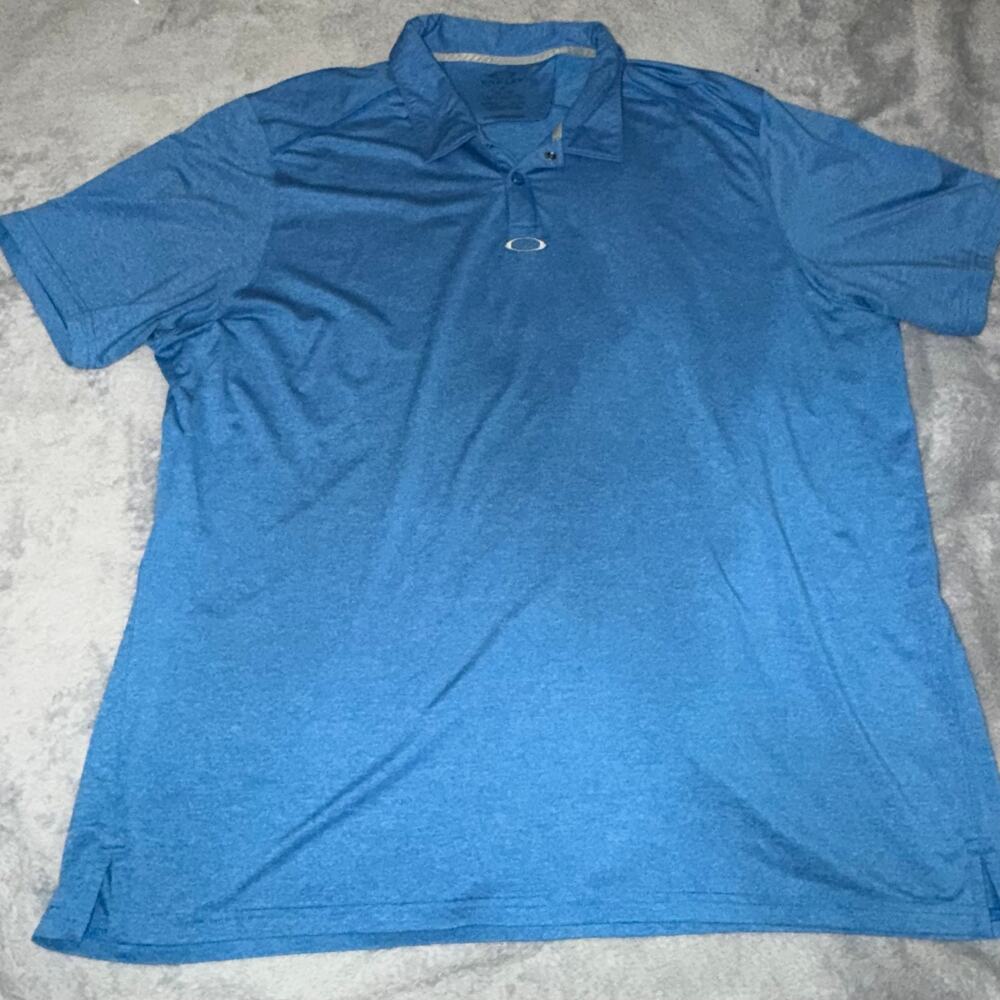 Oakley Regular Fit Performance Polo Shirt Men’s XXL Blue Heather Golf